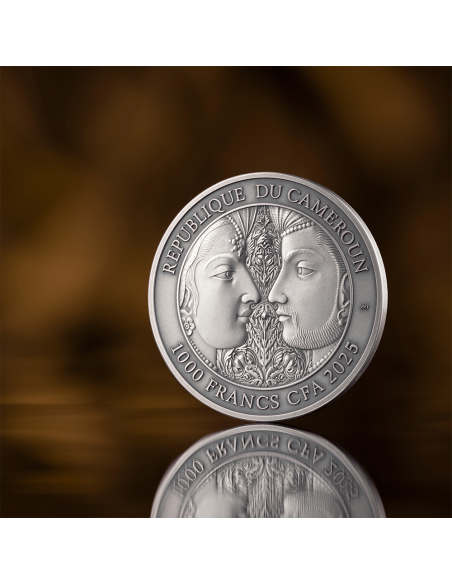 KAMA SUTRA II Momente der Liebe Kamasutra 1 Oz Silbermünze 1000 Francs Kamerun 2025 - Coins & More - Kamerun