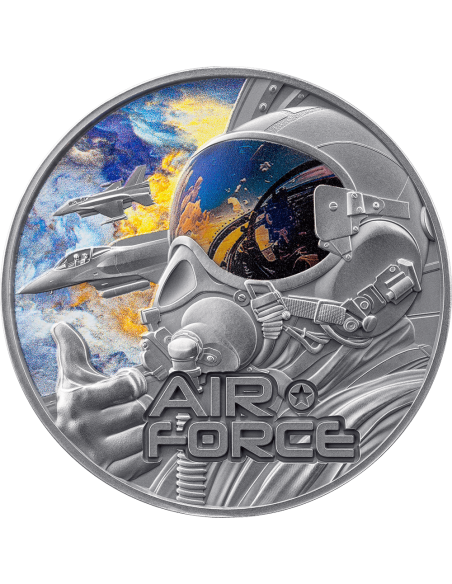 AIR FORCE Guardianes de la Libertad 2 Oz Moneda de Plata 2000 Francos Camerún 2025 - Coins & More - Camerún