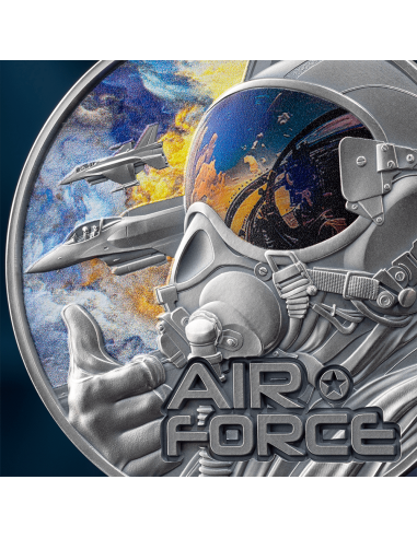AIR FORCE Guardianes de la Libertad 2 Oz Moneda de Plata 2000 Francos Camerún 2025 - Coins & More - Camerún
