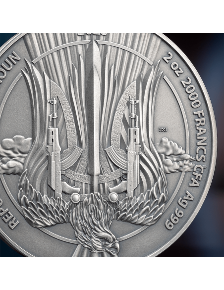 AIR FORCE Guardians of Freedom 2 Oz Silbermünze 2000 Francs Kamerun 2025 - Coins & More - Kamerun
