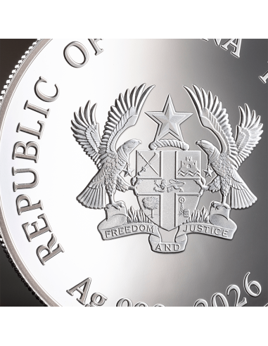 AÑO DEL CABALLO Año Lunar 1/2 Oz Moneda de Plata 2 Cedis Ghana 2026 - Coins & More - Africa