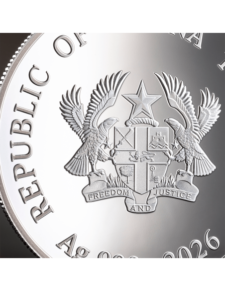 AÑO DEL CABALLO Año Lunar 1/2 Oz Moneda de Plata 2 Cedis Ghana 2026 - Coins & More - Africa