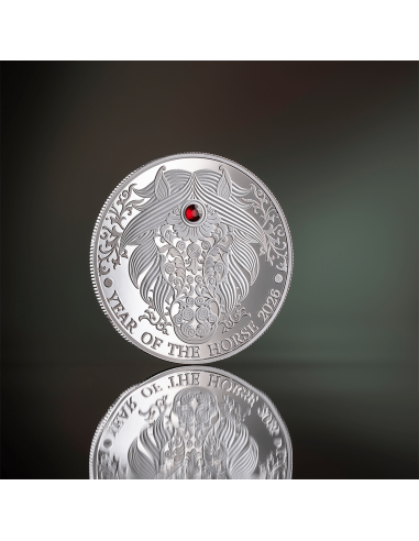 AÑO DEL CABALLO Año Lunar 1/2 Oz Moneda de Plata 2 Cedis Ghana 2026 - Coins & More - Africa