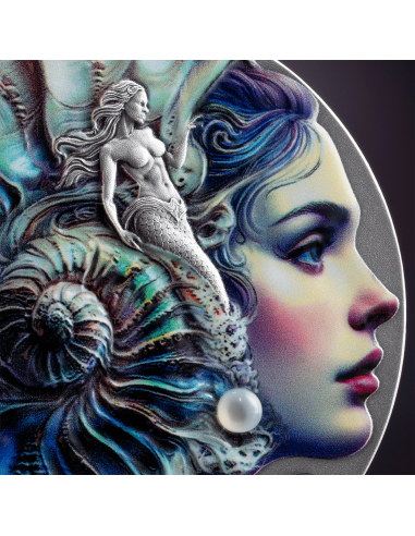 MERMAID Natura Spiriti 2 Oz Moneta d'Argento 2000 Franchi Camerun 2025 - Coins & More - Camerun
