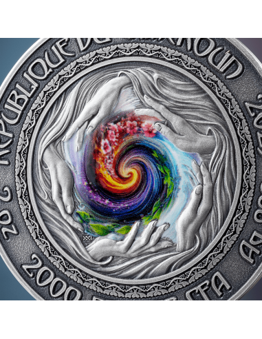 MERMAID Natura Spiriti 2 Oz Moneta d'Argento 2000 Franchi Camerun 2025 - Coins & More - Camerun