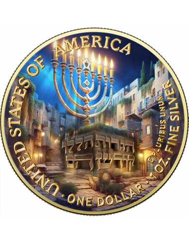 MAGEN DAVID Sello Salomón Moneda de Plata de 1 Oz 1$ USA 2025 - Coins & More - Usa