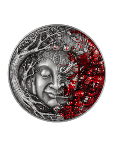 DICHOTOMIE DER MENSCHHEIT 2 Oz Silber 11,5 Oz Kupfermünze 10000 Franken Tschad 2025 - Coins & More - Tschad