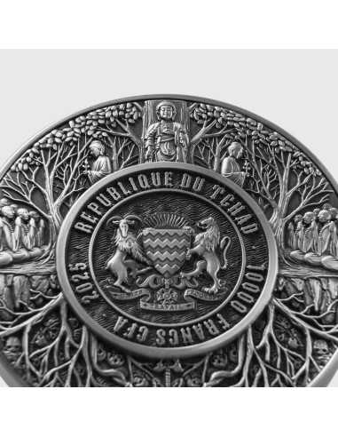 DICHOTOMIE DER MENSCHHEIT 2 Oz Silber 11,5 Oz Kupfermünze 10000 Franken Tschad 2025 - Coins & More - Tschad