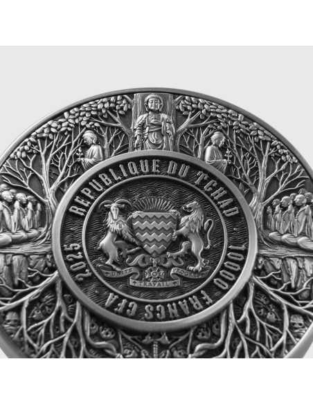 DICHOTOMIE DE L'HUMANITE Pièce de 2 Oz en Argent 11.5 Oz en Cuivre 10000 Francs Tchad 2025 - Coins & More - Tchad