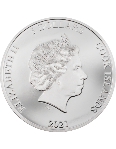FIGHTING FISH Eclectic Nature 1 Oz Silver Coin 5$ Cook Islands 2021 - Coins & More - Isole Cook