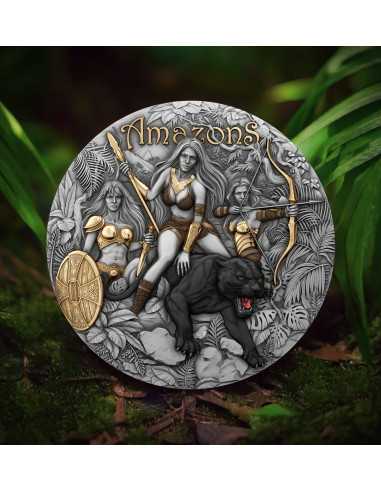 AMAZONS Eternal Sisters 2 Oz Silbermünze 2000 Francs Kamerun 2025 - Coins & More - Kamerun