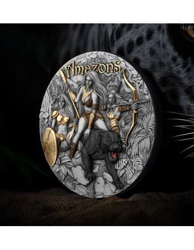 AMAZONAS Hermanas Eternas 2 Oz Moneda de Plata 2000 Francos Camerún 2025 - Coins & More - Camerún