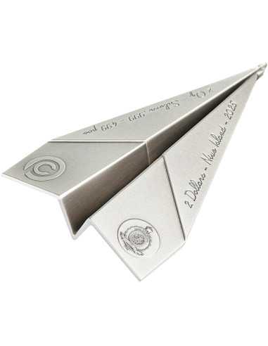 AIRPLANE Rêves pliés Pièce de 2 Oz en argent 2$ Niue 2025 - Coins & More - Niue