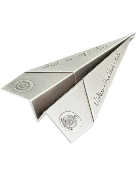 Aereo Sogni Piegati Moneta d'Argento da 2 Oz 2$ Niue 2025 - Coins & More - Niue