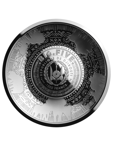 THE BIG FIVE OF AFRICA 1 Kg Kilo Silver Coin 1000 Francs Djibouti 2025 - Coins & More - Africa