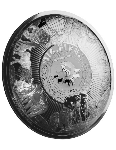 THE BIG FIVE OF AFRICA 1 Kg Kilo Silver Coin 1000 Francs Djibouti 2025 - Coins & More - Africa