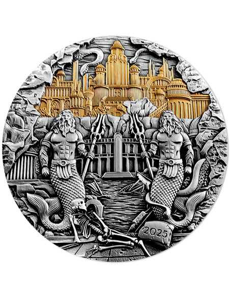 ATLANTIS Puerta corredera Técnica 5 Oz Moneda de Plata 10$ Samoa 2025 - Coins & More - Samoa