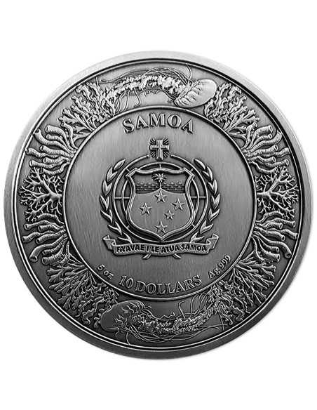 ATLANTIS Tecnica della Porta Scorrevole Moneta d'Argento da 5 Oz 10$ Samoa 2025 - Coins & More - Samoa