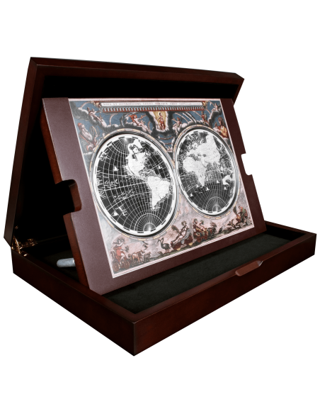THE 17TH CENTURY Mapping History Set 2 x 5 Oz Silver Coins 10$ Solomon Islands 2025 - Coins & More - Solomon Islands
