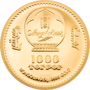 GOLDEN PARANTHROPUS Evolution of Life Gold Coin 1000 Togrog Mongolia 2021 - Coins & More - Mongolie 2