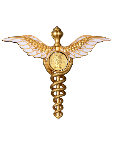 CADUCEUS : DER STAFF VON HERMES 2 Oz Silbermünze 5$ Samoa 2025 - Coins & More - Samoa