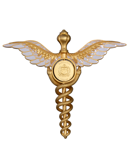 CADUCEUS : DER STAFF VON HERMES 2 Oz Silbermünze 5$ Samoa 2025 - Coins & More - Samoa