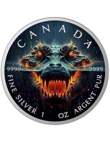 CROCODILO MALVADO Moneda de Plata de 1 Oz 5$ Canadá 2025 - Coins & More - Canada