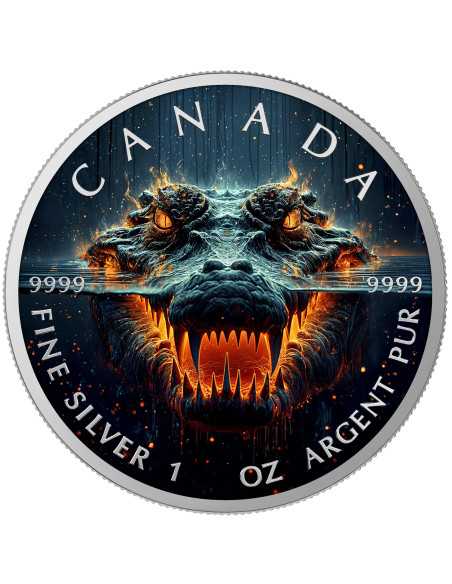 CROCODILO MALVADO Moneda de Plata de 1 Oz 5$ Canadá 2025 - Coins & More - Canada
