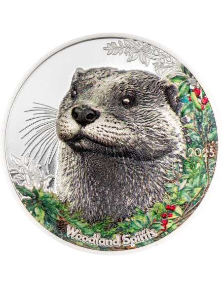 OTTER Spiriti del Bosco 1 Oz Moneta d'Argento 500 Togrog Mongolia 2025 - Coins & More - Mongolia