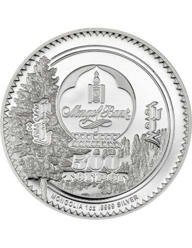 OTTER Spiriti del Bosco 1 Oz Moneta d'Argento 500 Togrog Mongolia 2025 - Coins & More - Mongolia