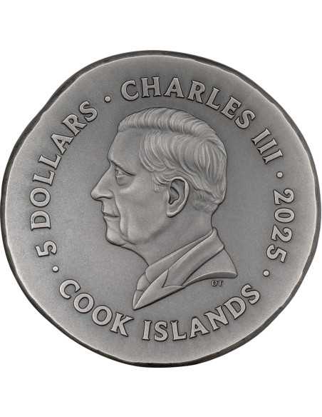 LEON Numismática Iconos 1 Oz Moneda de Plata 5$ Islas Cook 2025 - Coins & More - Islas Cook