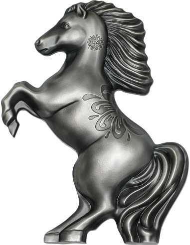 CABALLO SILVESTRE Año Lunar 1 Oz Moneda de Plata 1000 Togrog Mongolia 2026 - Coins & More - Mongolia