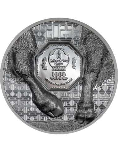 BISON Moneta d'argento da 2 once della Mongolia selvaggia 1000 Togrog Mongolia 2025 - Coins & More - Mongolia