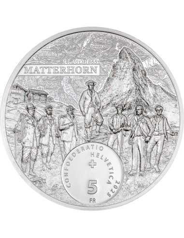 MATTERHORN 1 Oz Silbermünze 5 Franken Schweiz 2025 - Coins & More - Europa