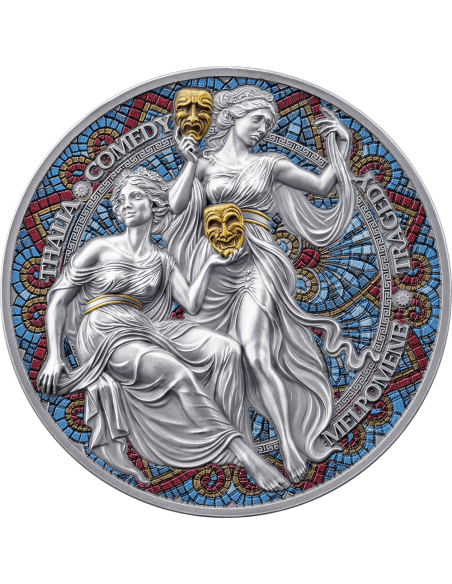 MELPOMENE & THALIA Le Nove Muse Moneta d'Argento da 2 Oz 2000 Franchi Camerun 2025 - Coins & More - Camerun