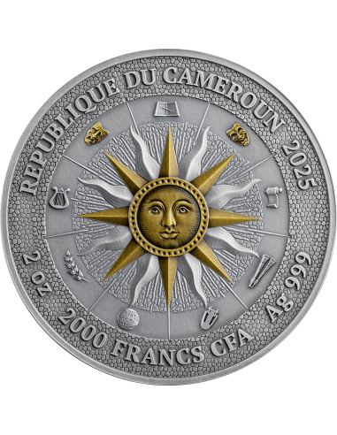 MELPOMENE & THALIA Le Nove Muse Moneta d'Argento da 2 Oz 2000 Franchi Camerun 2025 - Coins & More - Camerun