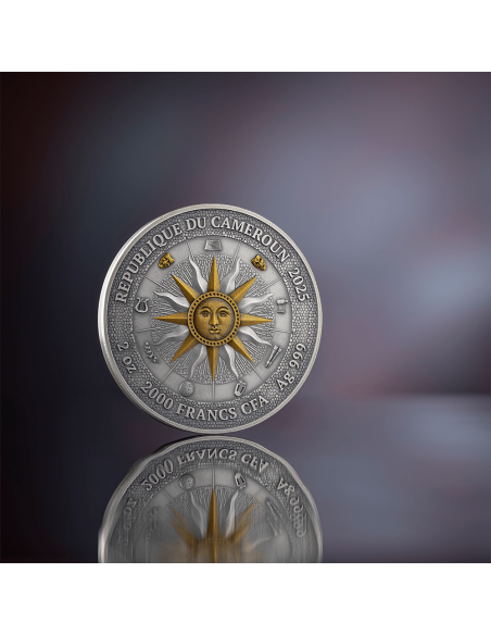 MELPOMENE & THALIA Las Nueve Musas Moneda de Plata de 2 Oz 2000 Francos Camerún 2025 - Coins & More - Camerún