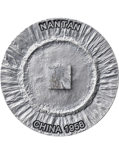 NANTAN Météorite Géographie Pièce Argent 50g 2000 Francs Cameroun 2025 - Coins & More - Cameroun