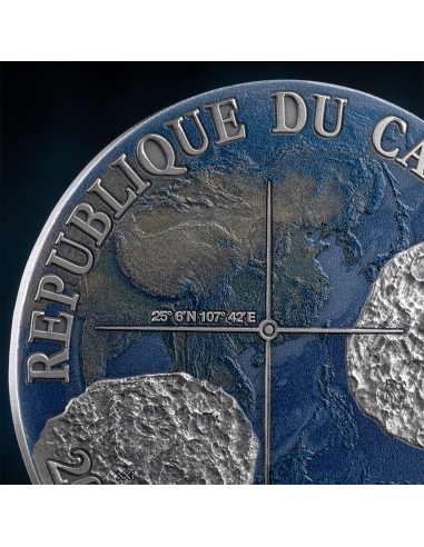 NANTAN Meteorite Geografia Moneta d'Argento da 50g 2000 Franchi Camerun 2025 - Coins & More - Camerun