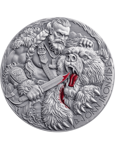 BJÖRN IRONSIDE El Camino al Valhalla Moneda de Plata de 2 Oz 2000 Francos Camerún 2025 - Coins & More - Camerún