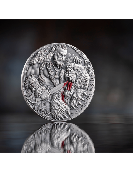 BJÖRN IRONSIDE La Via del Valhalla Moneta d'Argento da 2 Oz 2000 Franchi Camerun 2025 - Coins & More - Camerun