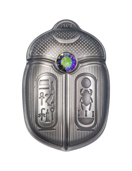 SCARAB King Tut 1 Oz Silver Coin 5$ Palau 2021 - Coins & More - Palau