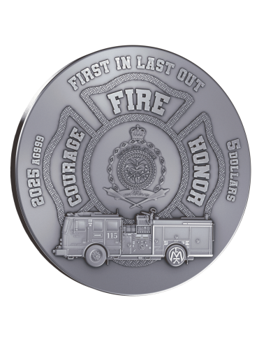 BOMBEROS Primero en entrar, último en salir Moneda de Plata de 2 Oz 5$ Niue 2025 - Coins & More - Niue