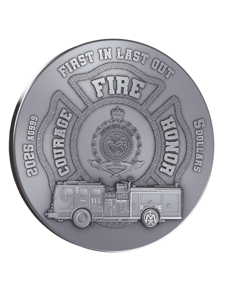BOMBEROS Primero en entrar, último en salir Moneda de Plata de 2 Oz 5$ Niue 2025 - Coins & More - Niue