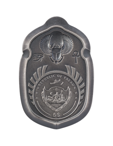 SCARAB King Tut 1 Oz Silver Coin 5$ Palau 2021 - Coins & More - Palau