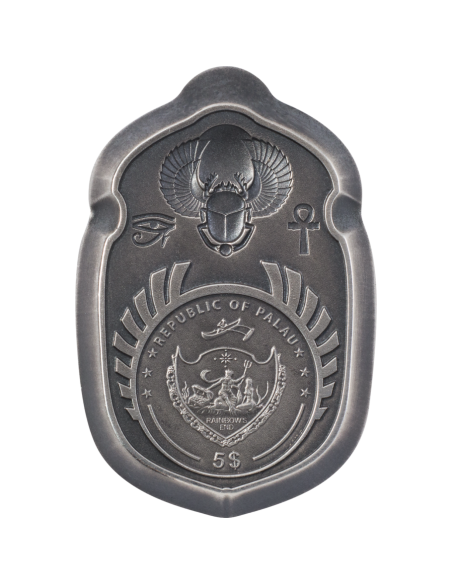 SCARAB King Tut 1 Oz Silver Coin 5$ Palau 2021 - Coins & More - Palau
