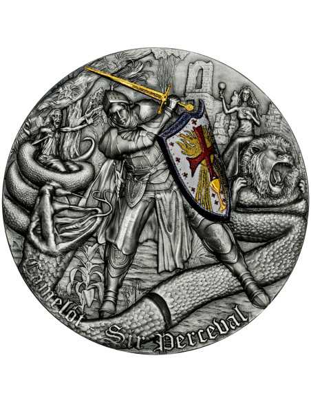 SIR PERCEVAL Camelot Moneta d'Argento da 2 Oz 5$ Niue 2023 - Coins & More - Niue