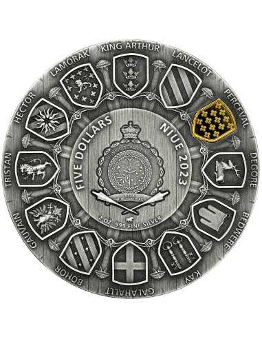 SIR PERCEVAL Camelot 2 Oz Moneda de Plata 5$ Niue 2023 - Coins & More - Niue