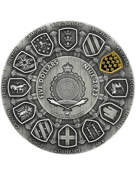 SIR PERCEVAL Camelot 2 Oz Moneda de Plata 5$ Niue 2023 - Coins & More - Niue