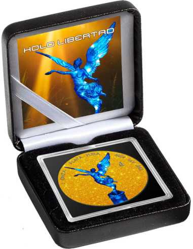 HOLO AZUL ELÉCTRICO Polvo de Oro 1 Oz Moneda de Plata México 2024 - Coins & More - Mexico
